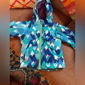 Obermeyer Blue and Green Kids Jacket
